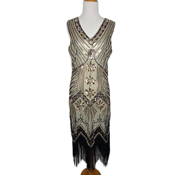 Dresses & Skirts - Roaring 20s Flapper Dress Art Deco Women Sequin Gatsby NYE Costume Women Medium